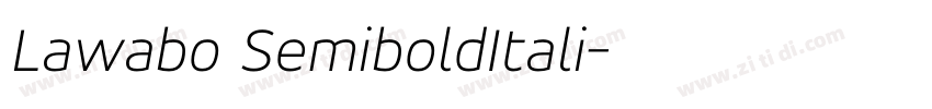 Lawabo SemiboldItali字体转换
